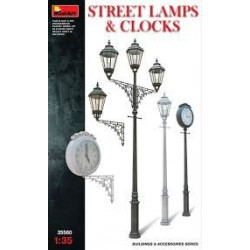 MINIART STREET LAMPS & CLOCKS