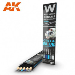 AK PENCIL Grey and Blue...