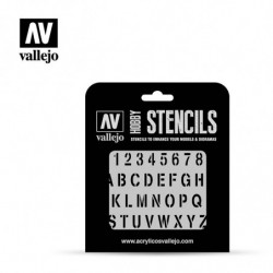 VALLEJO STENCIL Stamp Font