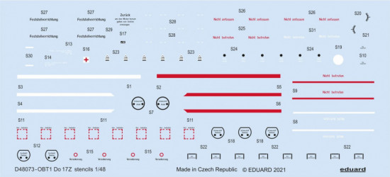 EDUARD DECAL Do 17 stencils