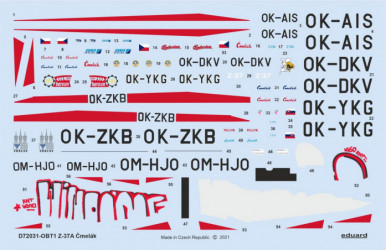 EDUARD DECAL Z-37A Cmelák