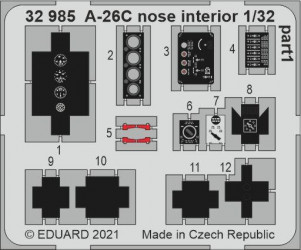 EDUARD A-26C nose interior