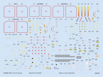 EDUARD DECAL Su-27 stencils