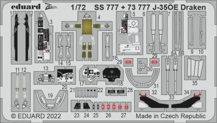 EDUARD ZOOM SET J-35ÖE Draken