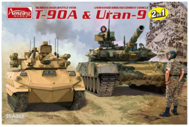 AMUSING HOBBY  T-90A & Uran-9